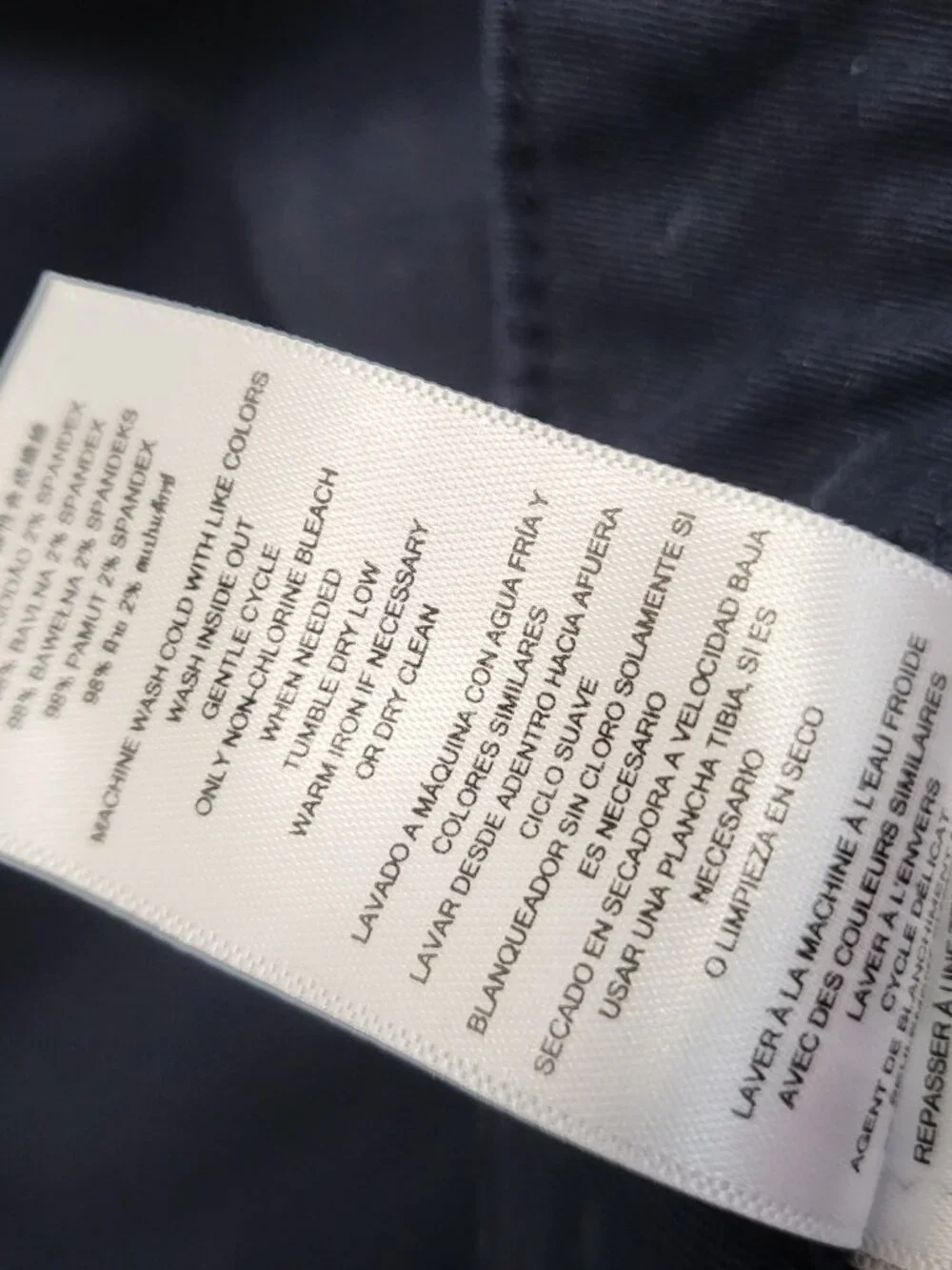 Michael Kors Womens Pants 10 Stretch Chino Twill Tapered Zip-Ankle Navy Blue